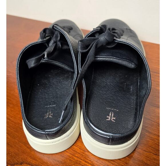 Frye Leather Sneaker Mules Black Slip On- Women's Size 10 - Picture 4 of 6